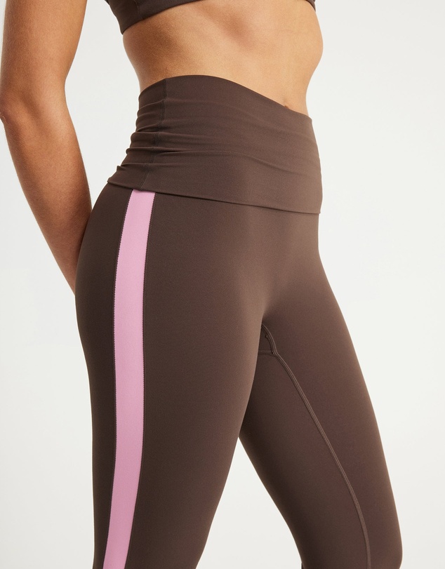 Upstate - Roll Over Air Sculpt Pant - Espresso /Floss