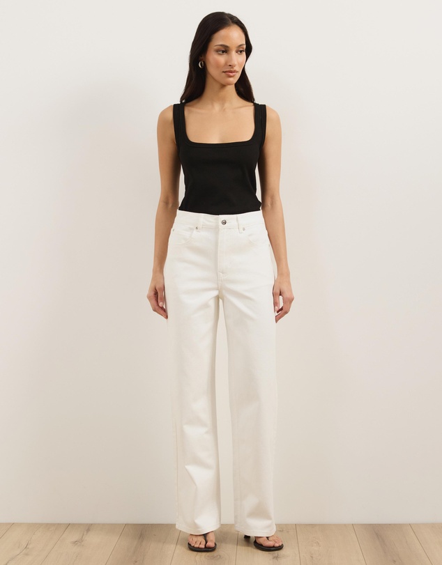 Atmos&Here - Mabel High Rise Wide Leg Jeans