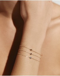 Kirstin Ash - Petite Birthstone Bracelet July Ruby