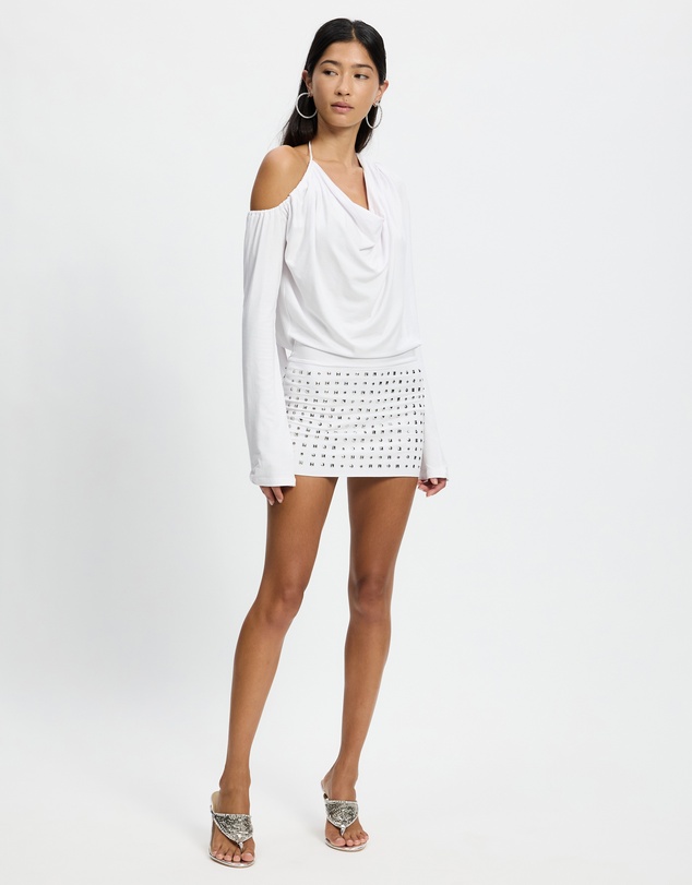 Jaded London - Draped Mini Dress With Stud Skirt