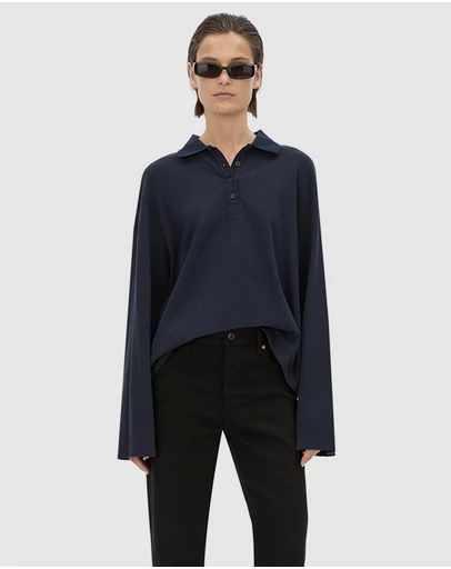 C&M CAMILLA AND MARC - Moreno Long Sleeve Polo Top