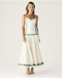 MOS The Label - Porto Embroidery Strappy Dress