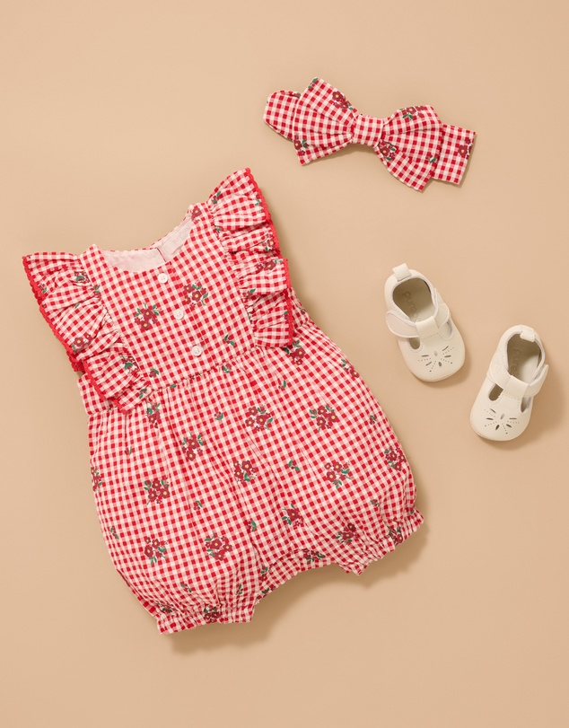 Purebaby - Ruffle Romper-Kids-Babies