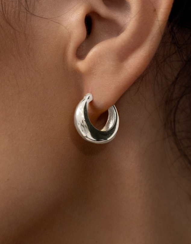 SAINT VALENTINE - Positano Hoops - Silver