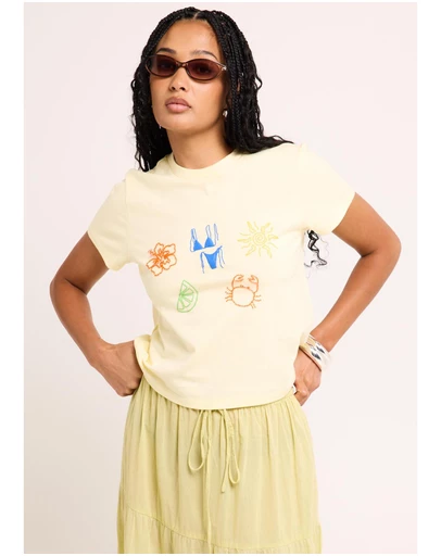 Subtitled - Vacation Beaded Baby Tee