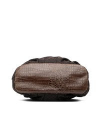 Pre-Loved by Azura Reborn - Pre-Loved Embossed Leather Trimmed Macadam Canvas Vertical Tote