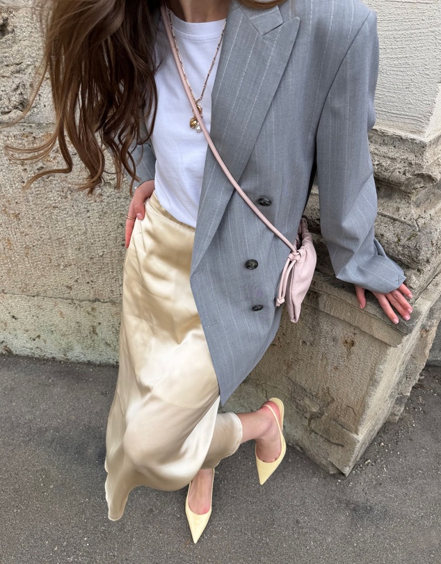 CAMIXA - Maddie Silk Midi Skirt