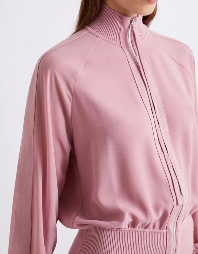 Marella - Blush Zip-Up Blouse