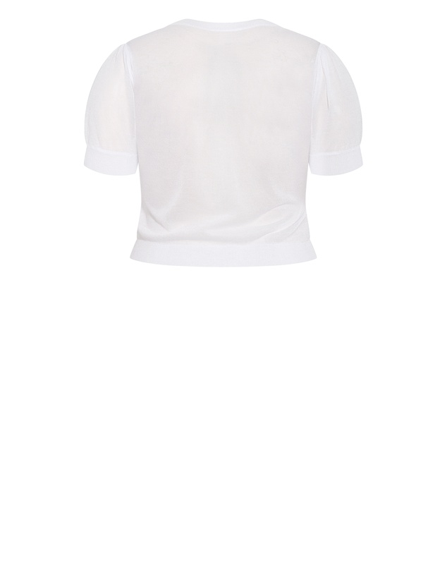 City Chic - Plus size Tara Short Sleeve Crop Cardigan - ivory
