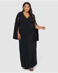 Pink Dusk by Curve Project - Main Character Maxi Cape Dress