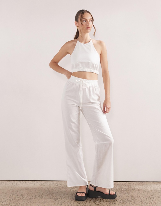 Dazie - Lovers Rock Linen Blend Halter Top