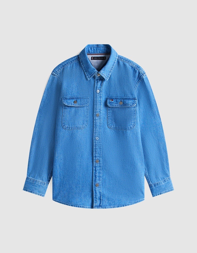 Tommy Hilfiger - Mid Wash Denim Shirt - Teens