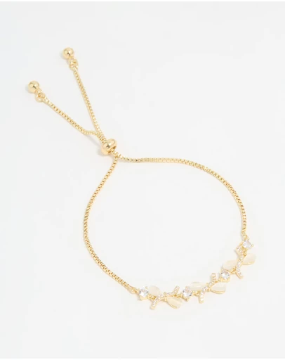 Lovisa - Gold Plated Single Triangle Bow Weave Toggle Bracelet
