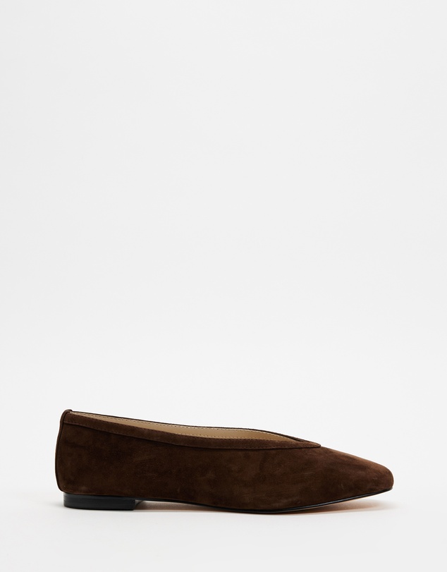 AERE - Tori Suede Ballet Flats