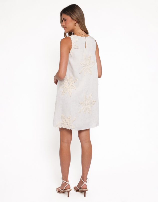 Petal & Pup - Beverley Embroidered Mini Dress - Cream
