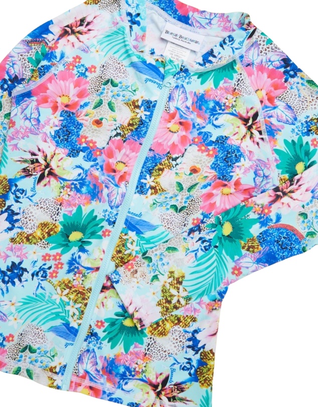 Bluesalt Beachwear - Glamour Animal Bikini and matching rash top SET - Teens