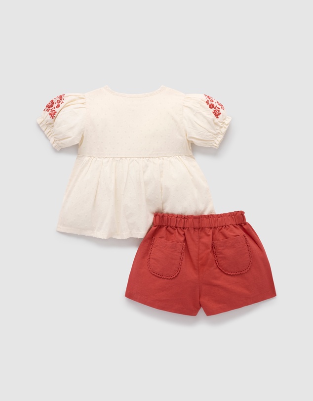 Purebaby - Embroidered Set -Kids-Babies