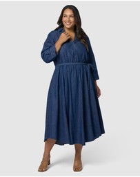 Indigo Tonic - Thalia Chambray Wrap Midi Dress