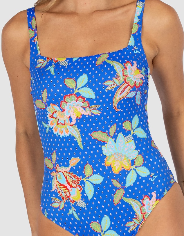 Baku Swimwear - Spice Temple Square Neck One Piece Swimsuit