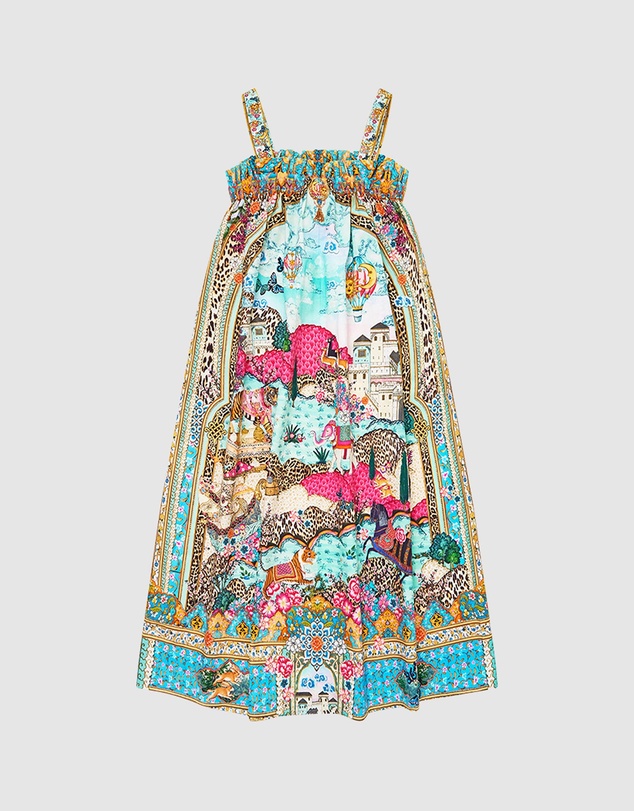 Camilla - Wide Strap Maxi Sun Dress - Kids-Teens
