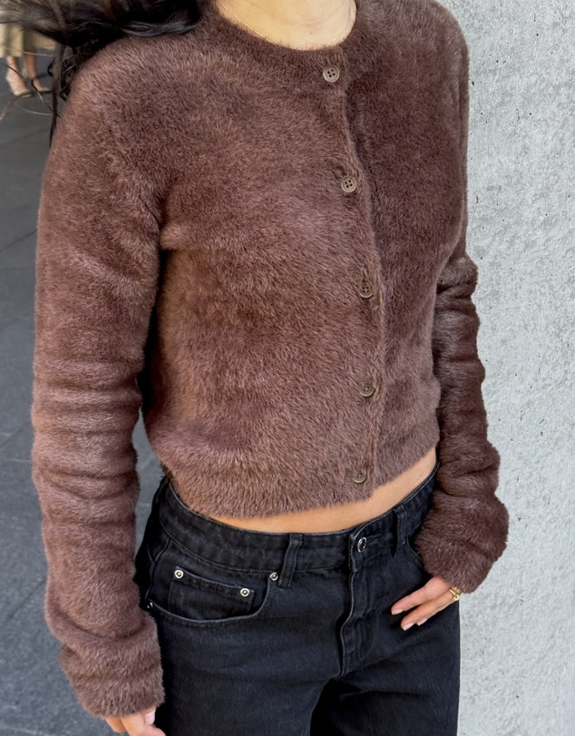 Dazie - Sloane Fuzzy Cardigan