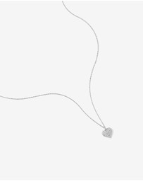 Michael Hill - Cubic Zirconia Closed Heart Pendant Necklace in Sterling Silver