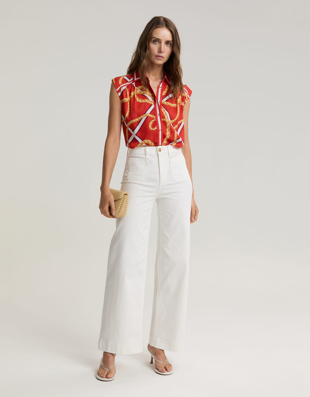 Sportscraft - Clove Print Sleeveless Shirt