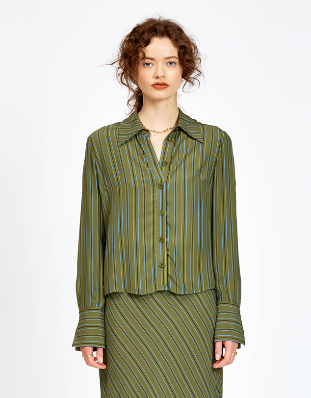 bul - Gecko Shirt Olive Stripe