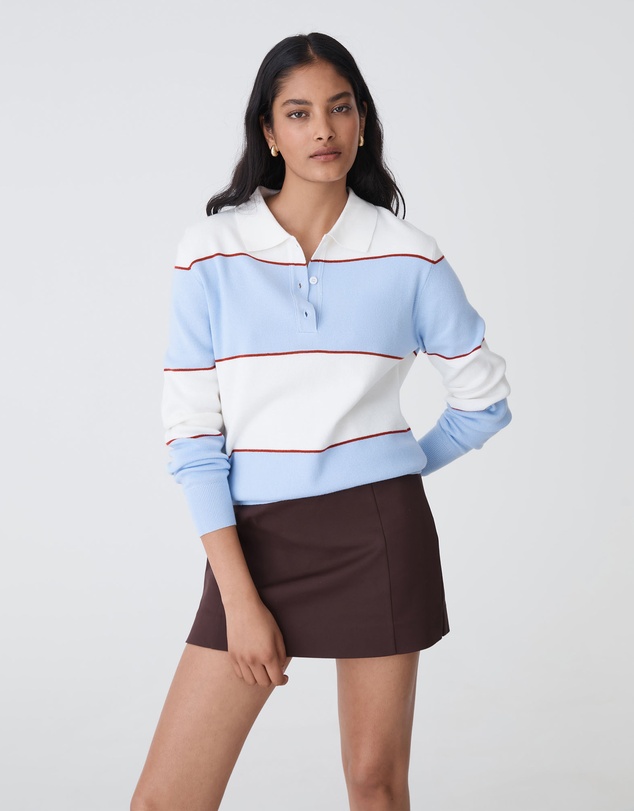 Forcast - Brenda Stripe Collared Sweater