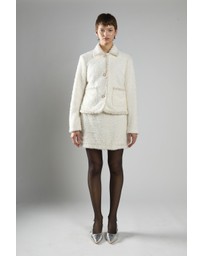 Glamorous - Button-Front Long Sleeve Textured Coat