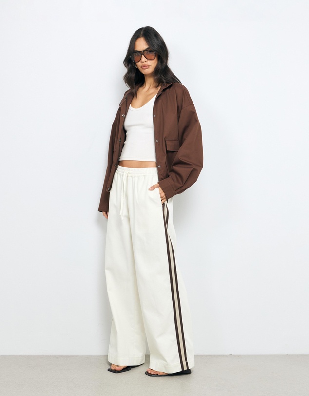 AERE - Contrast Stripe Denim Twill Pants