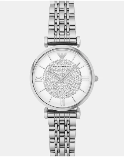 Emporio Armani - Silver Tone Analogue Watch