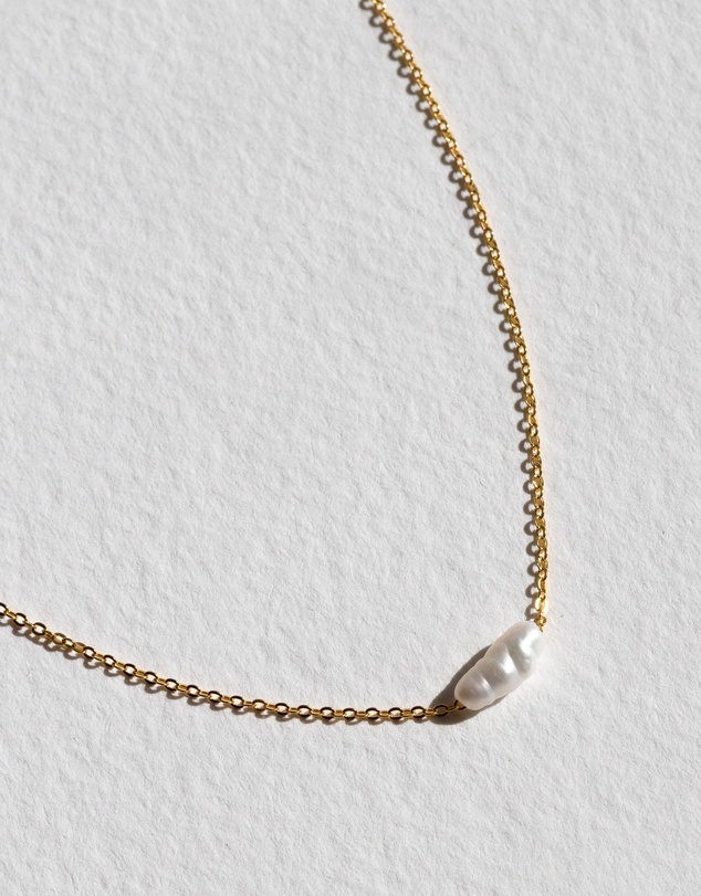 SAINT VALENTINE - Cielo Single Pearl Necklace - Gold
