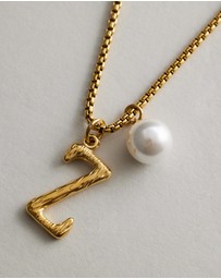 Zahar - Pearl Letter Z Necklace