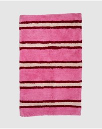 Mosey Me - Raspberry Stripe Bath Mat