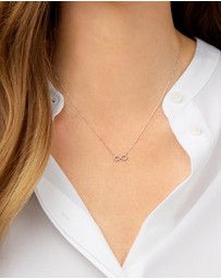 Michael Hill - Infinity Necklace with Diamonds in Sterling Silver