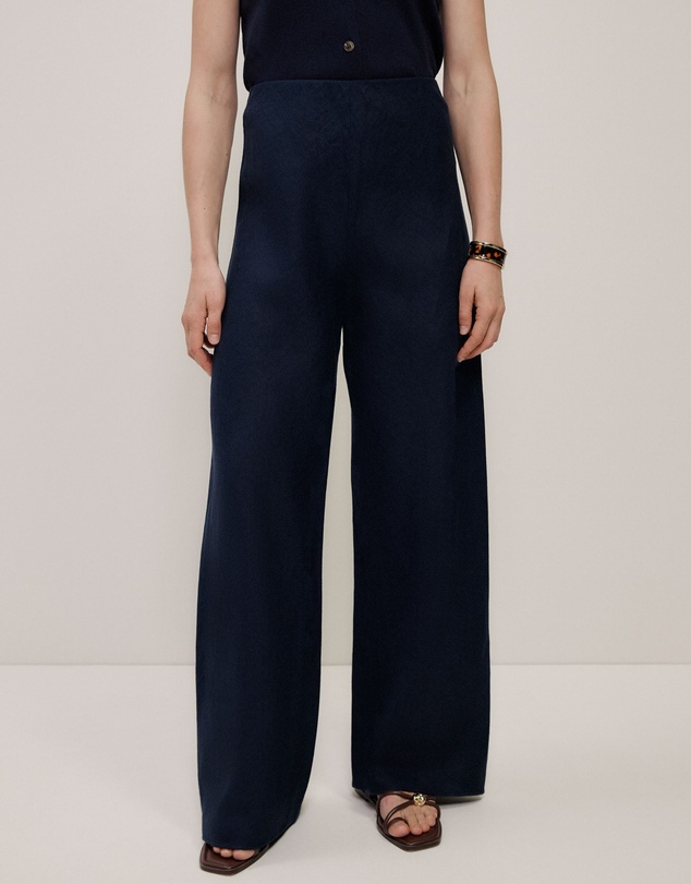 Trenery - Linen Bias Pant in Night Sky