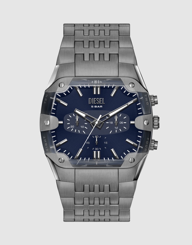 Diesel - Spiked Cushion Gun-Metal Chronograph Watch
