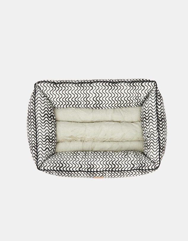Mog & Bone - Bolster Dog Bed - Black Wave