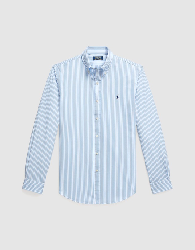 Polo Ralph Lauren - Custom Fit Striped Stretch Poplin Shirt - ICONIC EXCLUSIVE