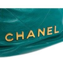Pre-Loved by Azura Reborn - Pre-Loved chanel Chanel 22 Medium Quilted Lambskin Teal