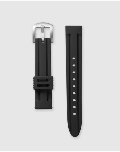 Maxum - Liberty Band - Black Silicone With Silver Tone Buckle