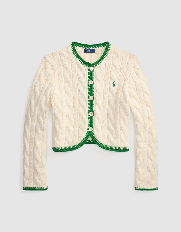 Polo Ralph Lauren - Cable-Knit Cropped Cardigan