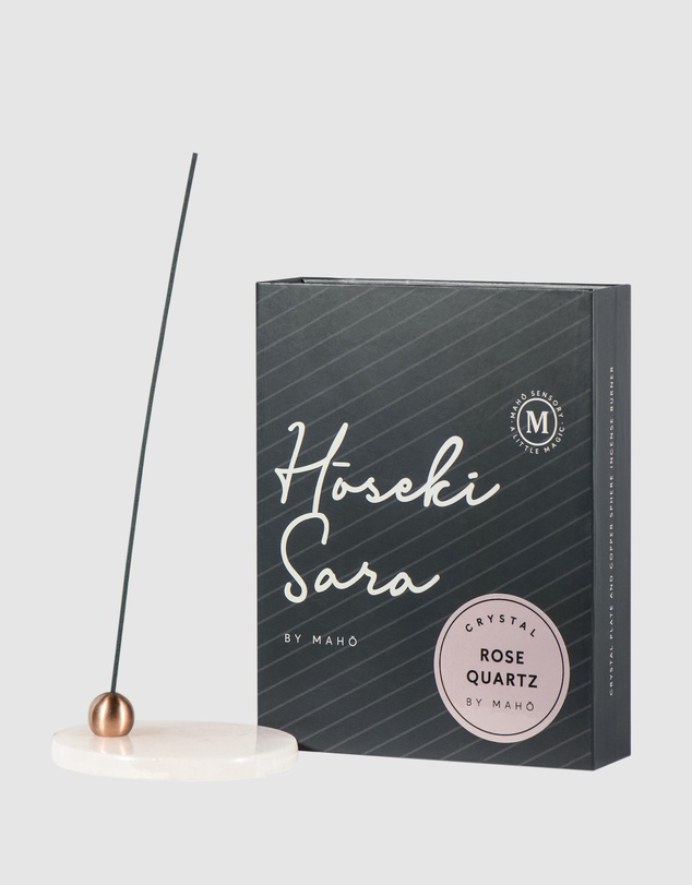 MAHO Sensory - Hoseki Sara - Rose quartz crystal Incense burner