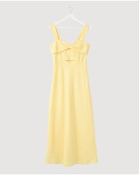 Revibe - Repaired Lover Neroli Twist Bust Midi Dress - AU 10