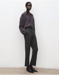 M.N.G - Slim Cropped Pinstripe Trousers