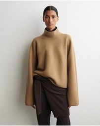 COS - Boiled-Wool Funnel-Neck Jumper