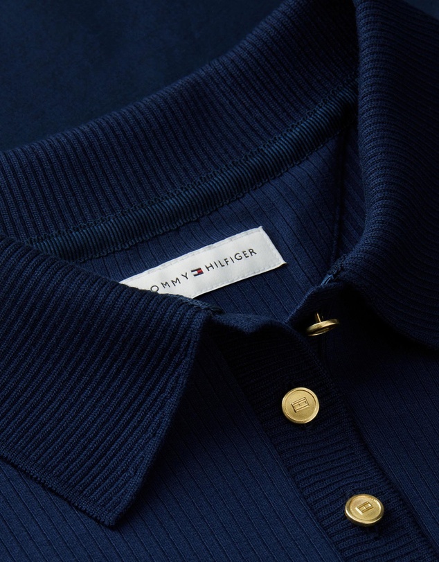 Tommy Hilfiger - 5x2 Rib Midi SS Polo Dress