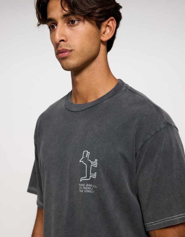 Nudie Jeans - Koffe Scratched Tracks T-Shirt