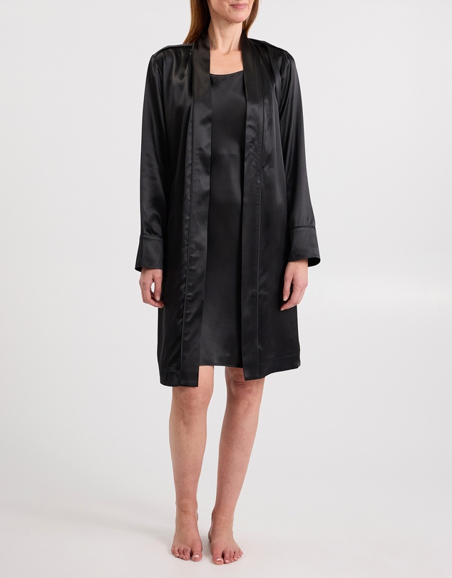 David Lawrence - Cannes Short Silk Sleep Robe